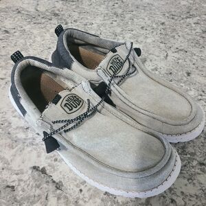 Hey Dude Men's Light Gray Loafers